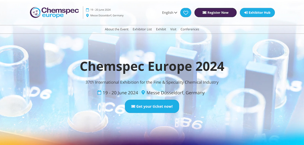Chemspec Europe 2024 - www.chemspeceurope.com