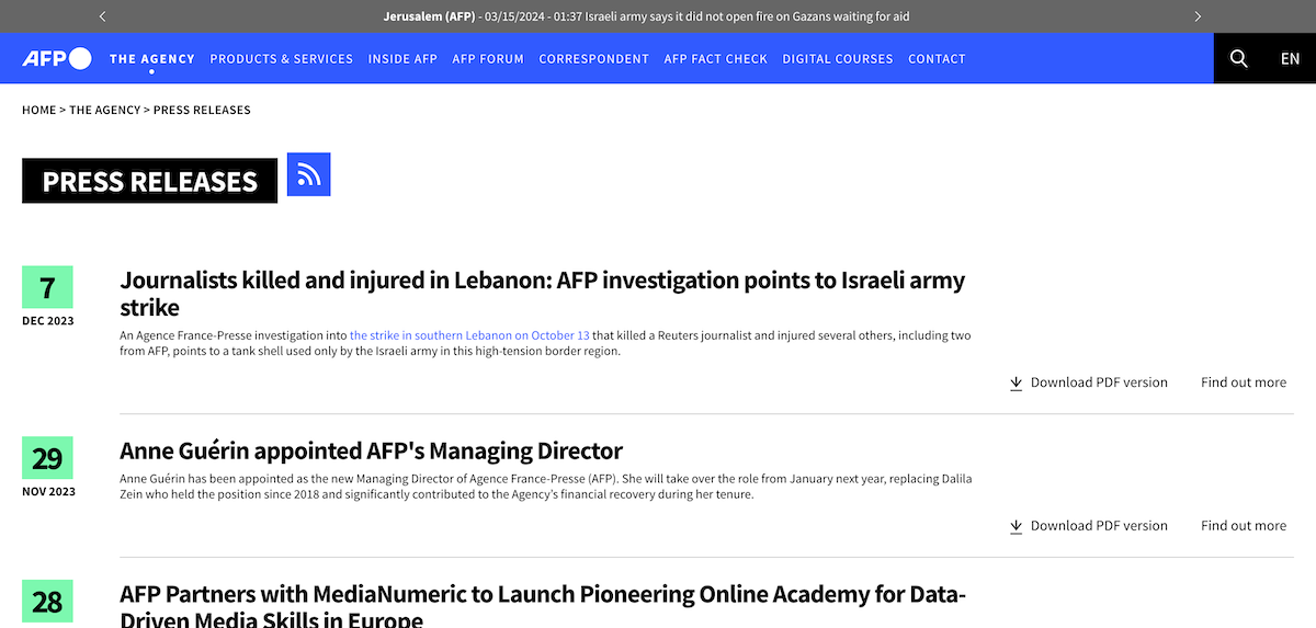 Press releases - AFP.com - www.afp.com